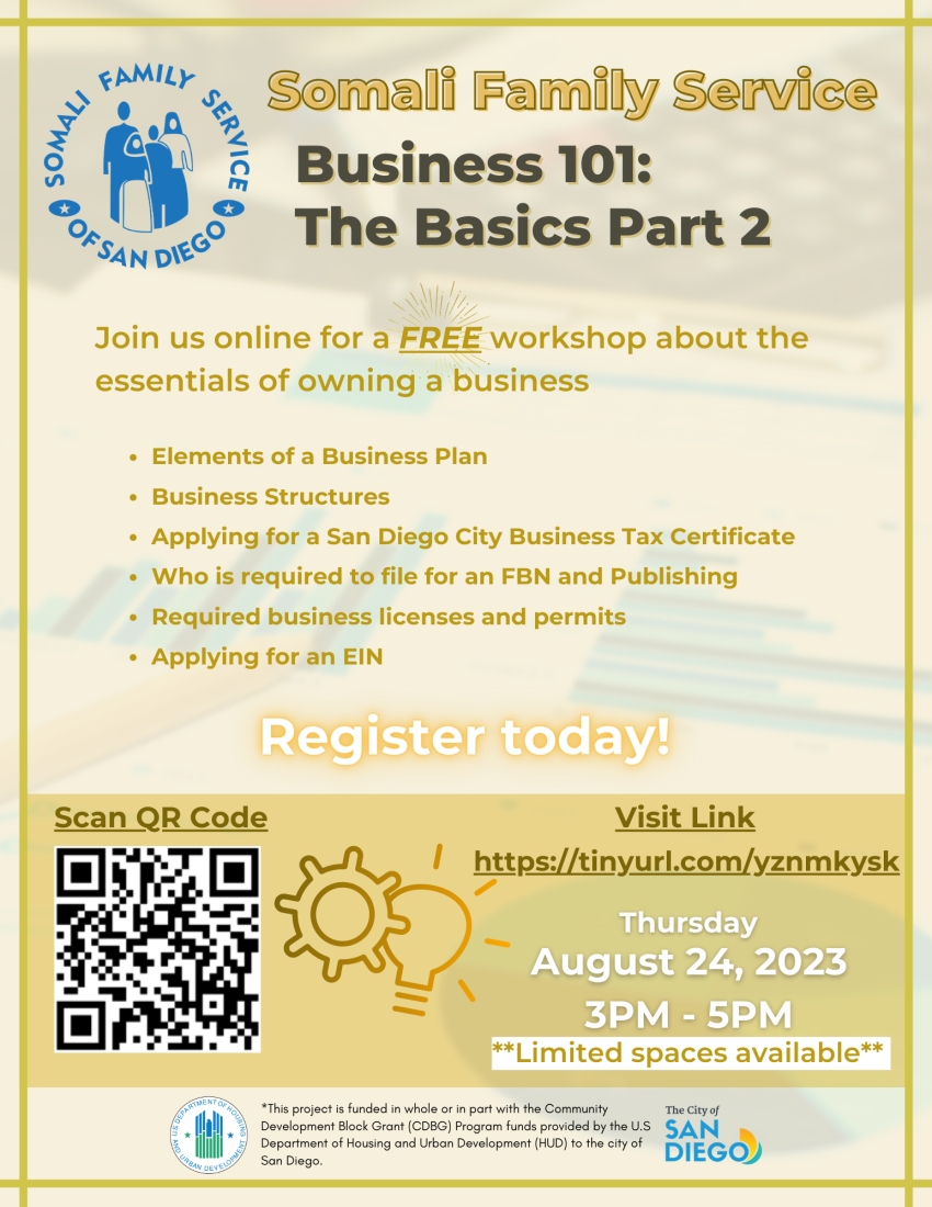 Business 101 - The Basics Part 2 - Aug. 24th 2023